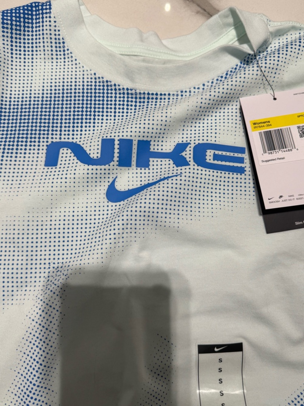 Nike Light Blue & Royal Blue Logo Tee - Picture 3 of 4